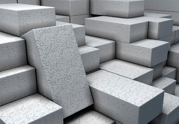 Stacked concrete blocks