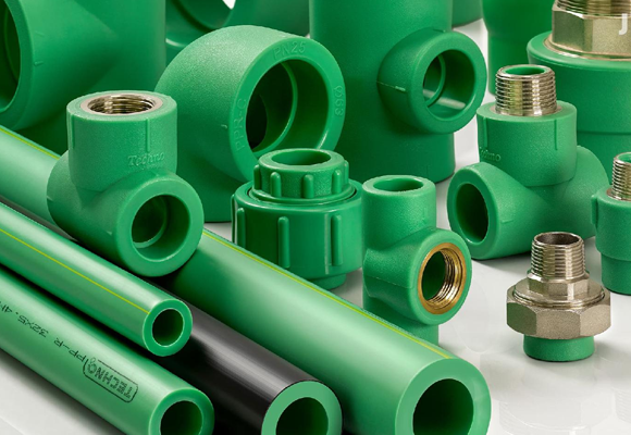 Green PPR pipes and fittings